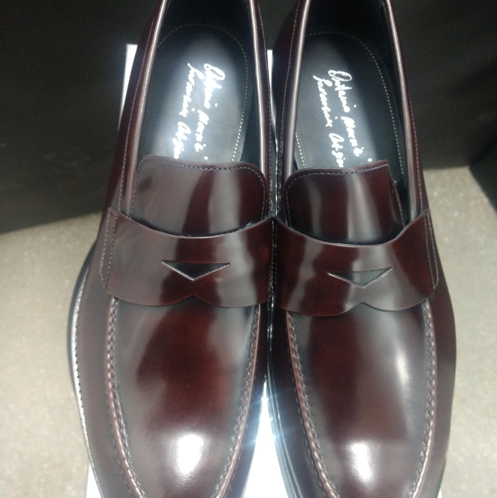 Leather penny loafers